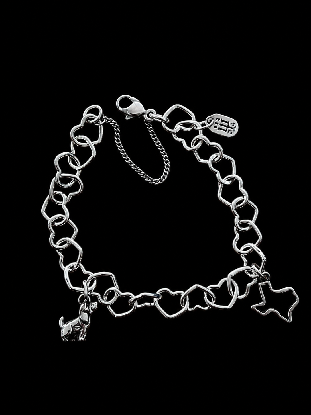 Heart & Texas Charm Bracelet