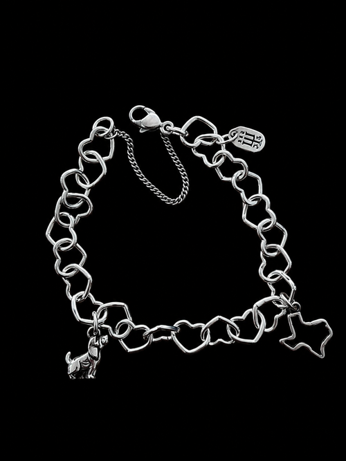 Heart & Texas Charm Bracelet