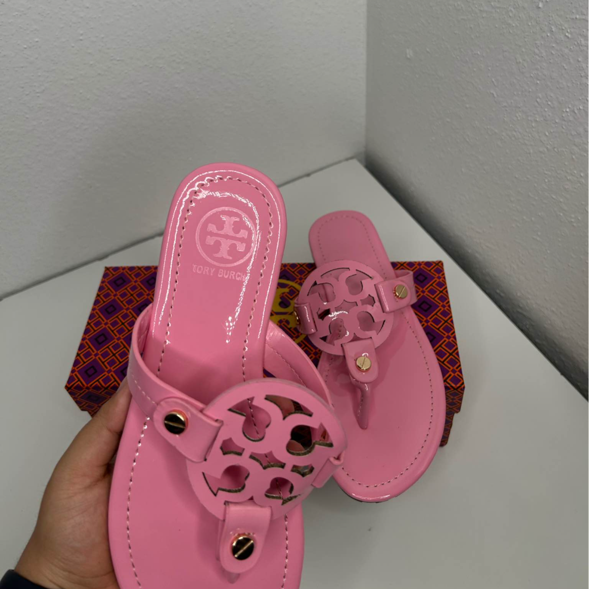 TB Inspired Slip-On Sandals - PINK