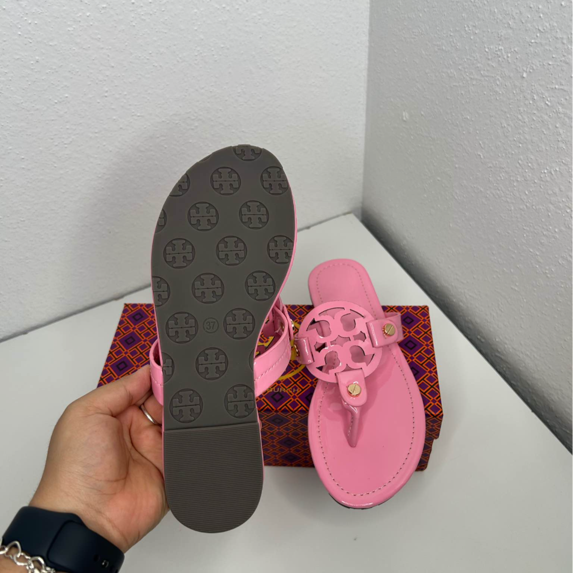 TB Inspired Slip-On Sandals - PINK